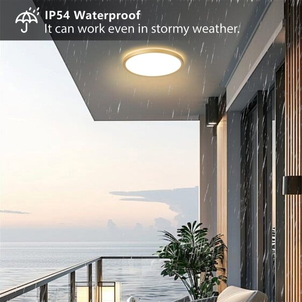 Brilagi - LED kúpeľňové svietidlo ULTRA SLIM LED/24W/230V, priemer 42 cm, zlaté, IP54