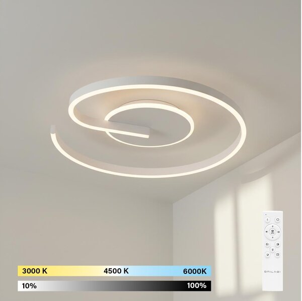 Brilagi -LED Stmievateľné stropné svietidlo SPIRAL LED/56W/230V 3000/4000/6000K + s diaľkovým ovládaním