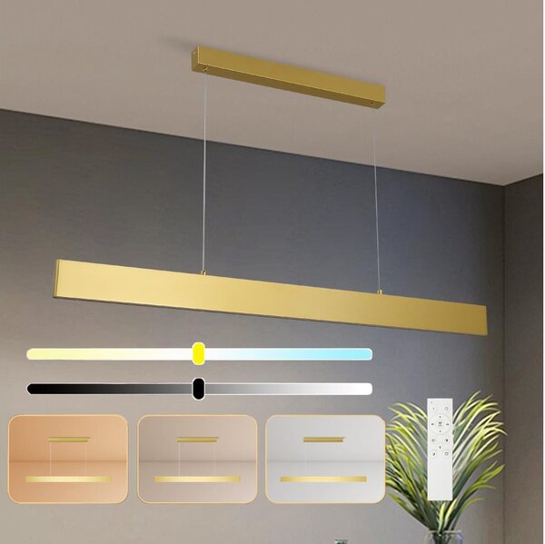 Brilagi - LED Stmiev. luster na lanku SLIMLINE LED/40W/230V 3000-6000K zlatá + DO