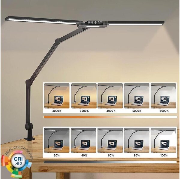 Brilagi - LED Stmievateľná dotyková stolná lampa VARIO LED/24W/230V 3000-6500K čierna