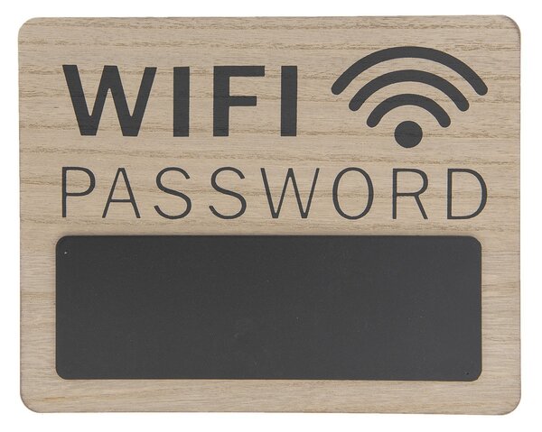 Nástenná drevená ceduľa na heslo Wifi - 30 * 1 * 24 cm