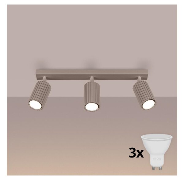 Brilagi - LED bodové svietidlo CRESTO 3xGU10/10W/230V taupe