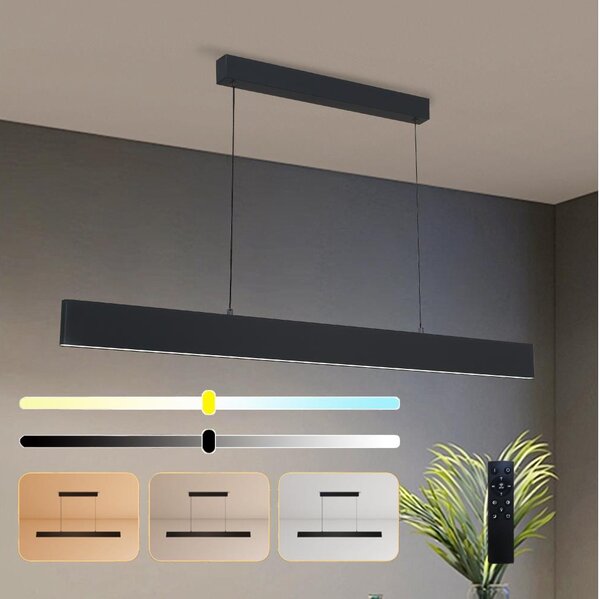 Brilagi - LED Stmiev. luster na lanku SLIMLINE LED/40W/230V 3000-6000K čierna + DO