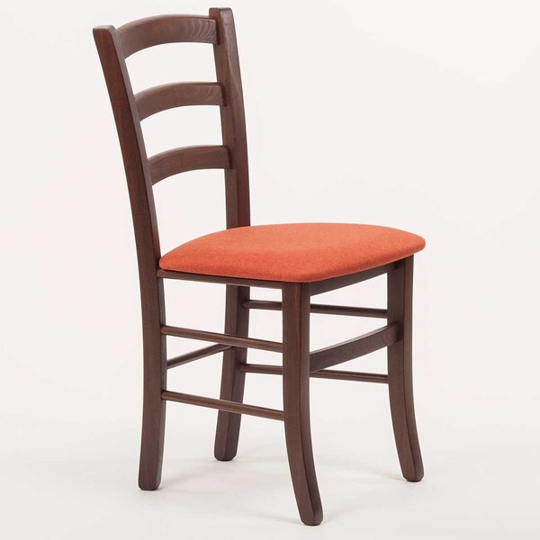 Stima stolička PAYSANE s čalúneným sedákom Vyberte variant ->: Tmavo hnedá, Vyberte látku ->: LUX Terracotta 10
