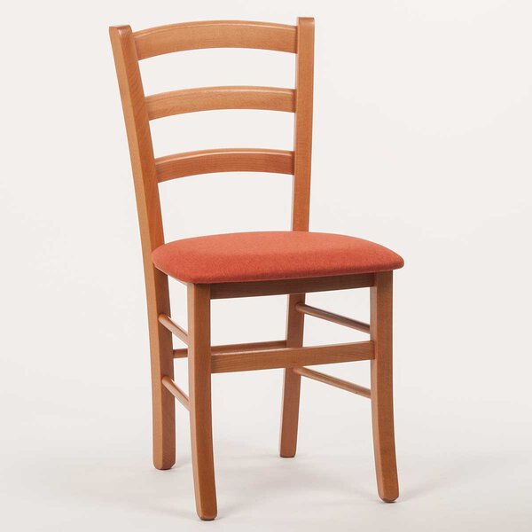 Stima stolička PAYSANE s čalúneným sedákom Vyberte variant ->: Jelša, Vyberte látku ->: LUX Terracotta 10