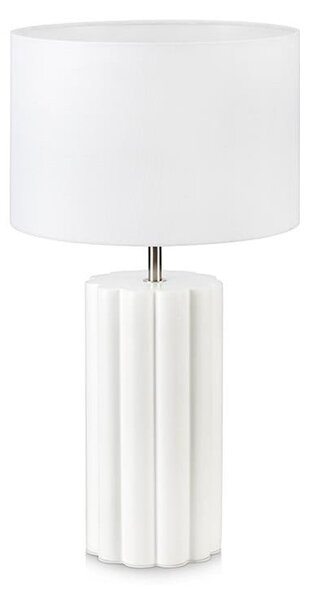 Biela stolová lampa Markslöjd Column, výška 44 cm