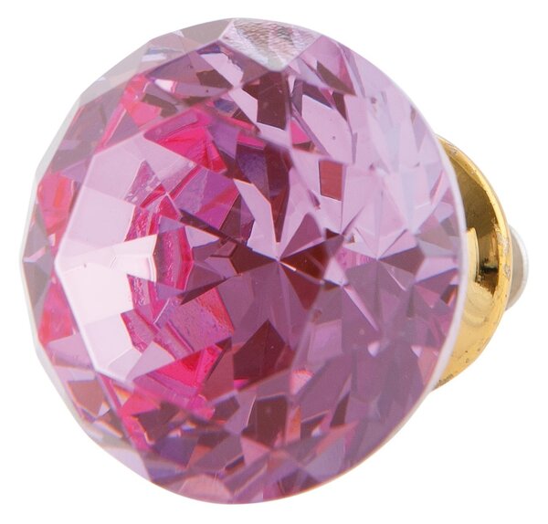 Clayre & Eef Úchytka tvar diamant ružová - pr 3 cm