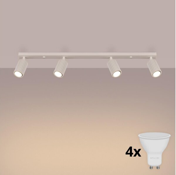 Brilagi - LED bodové svietidlo CRESTO 4xGU10/10W/230V krémové