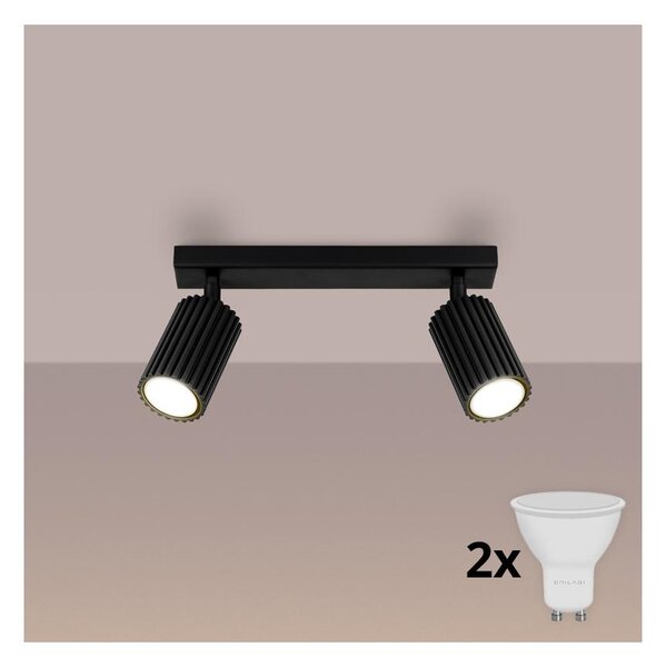Brilagi - LED bodové svietidlo CRESTO 2xGU10/10W/230V čierne