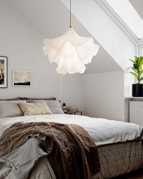 ByRydens 4202590-5000 - Závesné svietidlo na lanku JULIETTE 1xE27/8W/230V biela