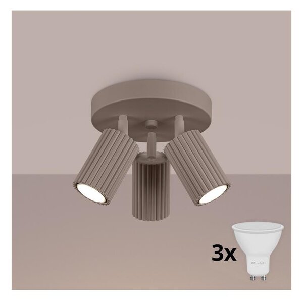 Brilagi - LED bodové svietidlo CRESTO 3xGU10/10W/230V taupe