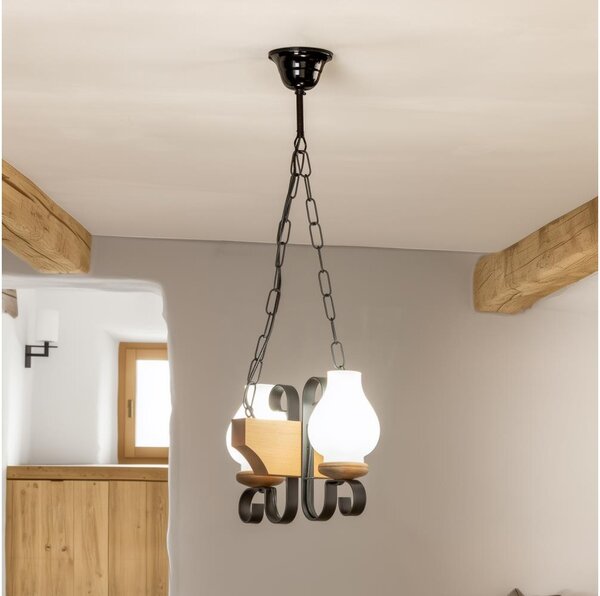 Brilagi - Luster na reťazi QUEEN 2xE14/40W/230V buk