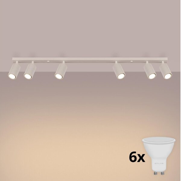 Brilagi - LED bodové svietidlo CRESTO 6xGU10/10W/230V krémové