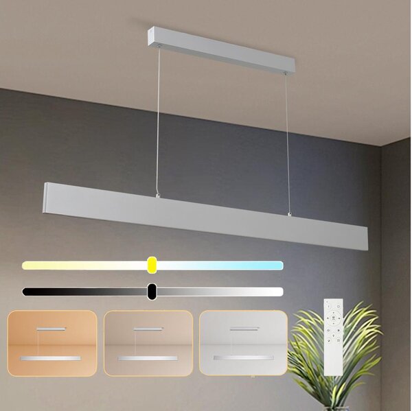 Brilagi - LED Stmiev. luster na lanku SLIMLINE LED/40W/230V 3000-6000K strieborná +DO