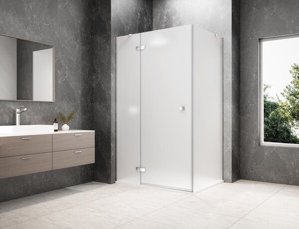 Polysan Polysan, GLOBE CHROME štvorcová sprchová zástena 800x800mm, rohový vstup, matné sklo, GB5880MC