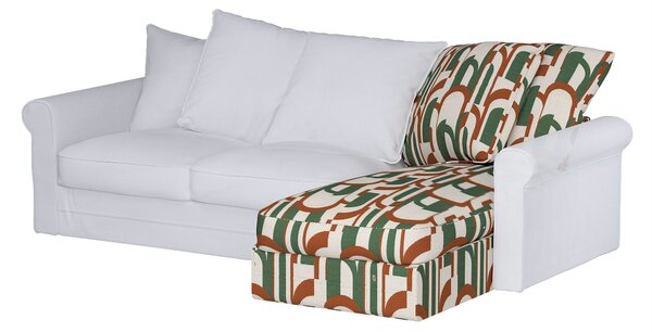 Poťah na sektorové lehátko Grönlid farba produktu zelená látka zapletaná, vzorované