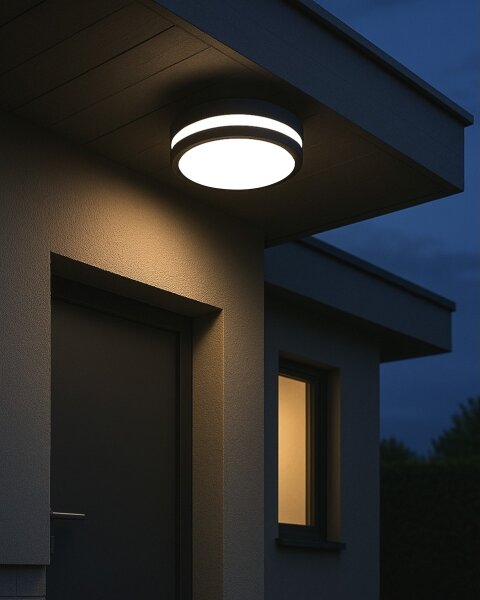 LED Kúpeľ. stropné svietidlo so senzorom ELLÉ LED/24W/230V pr. 26 cm IP54 antr