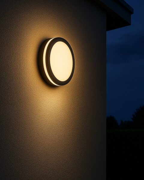 LED Kúpeľ. stropné svietidlo so senzorom ELLÉ LED/24W/230V pr. 26 cm IP54 antr