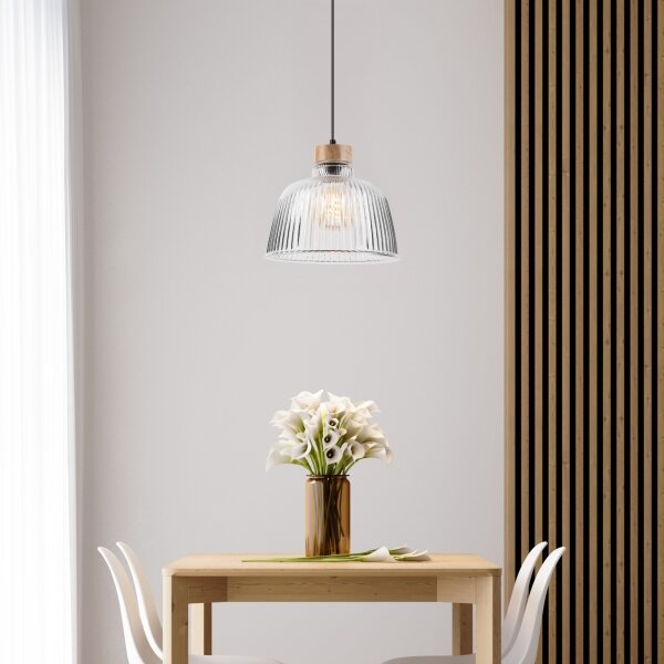 Luster na lanku ASTA 1xE27/60W/230V pr. 28 cm dub