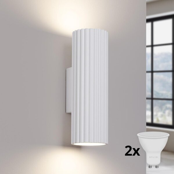 Brilagi - LED nástenné svietidlo CRESTO 2xGU10/10W/230V 20 cm biela