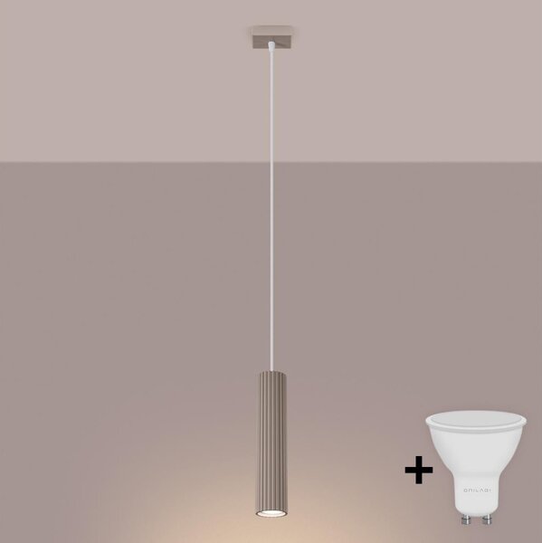 Brilagi - LED luster na lanku CRESTO 1xGU10/10W/230V taupe