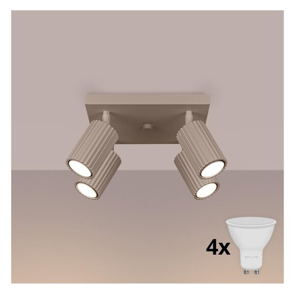 Brilagi - LED bodové svietidlo CRESTO 4xGU10/10W/230V taupe