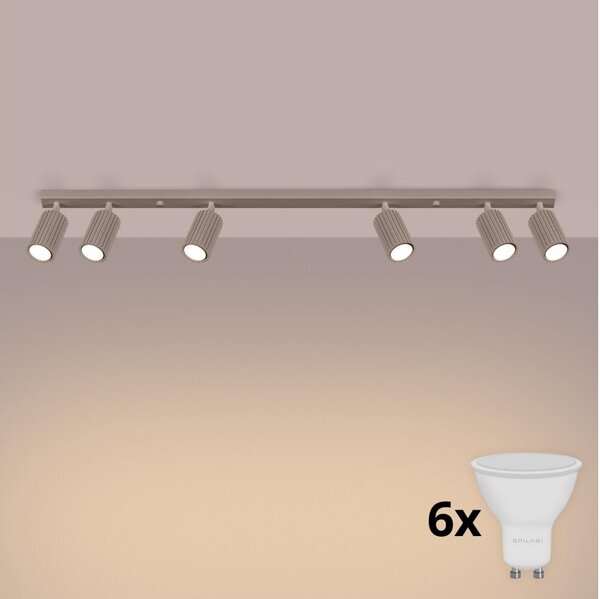 Brilagi - LED bodové svietidlo CRESTO 6xGU10/10W/230V taupe