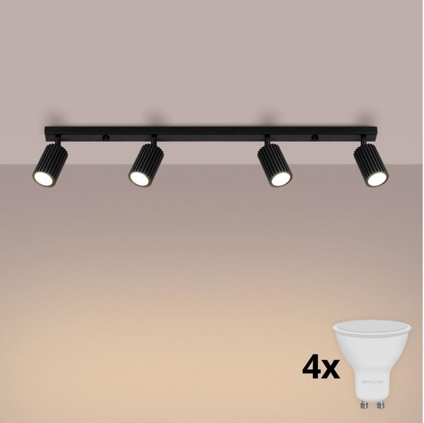 Brilagi - LED bodové svietidlo CRESTO 4xGU10/10W/230V čierna