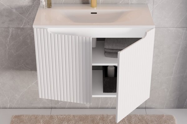 Skrinka pod umývadlo NOVA White 82-60-2D | 60 cm s dvierkami