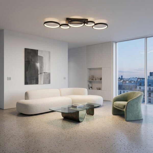 Brilagi - LED stmievateľné stropné svietidlo RINGO LED/34W/230V čierne + DO
