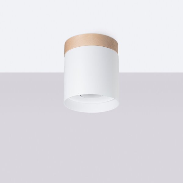 Sollux SL.1348 - Bodové svietidlo RIF 1xGU10/10W/230V pr. 12 cm biela