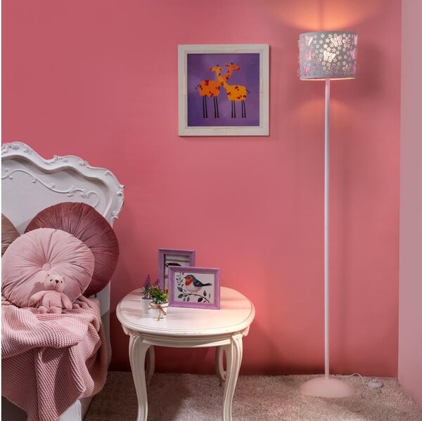 ONLI - Stojacia lampa TITILLA 1xE27/22W/230V fialová/biela