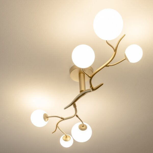 Brilagi - LED Prisadený luster MISTEL 6xG9/3W/230V zlatá/biela