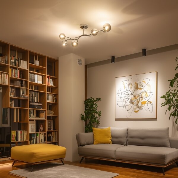 Brilagi - LED Prisadený luster MISTEL 6xG9/3W/230V čierny chróm/dymové