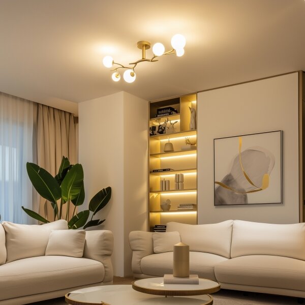 Brilagi - LED Prisadený luster MISTEL 6xG9/3W/230V zlatá/biela