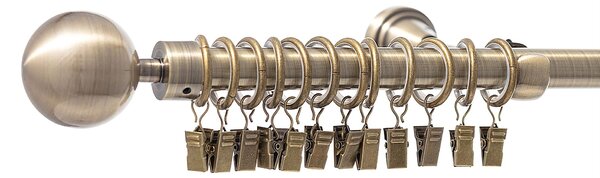 Jednoduchá garniža Elegant antique brass160cm