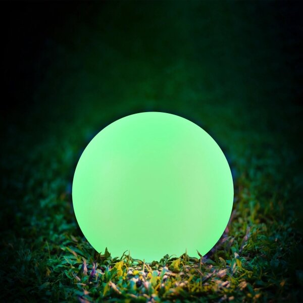 LED RGBW Solárna lampa BALL LED/3,2V 500 mAh pr. 20 cm IP65 + diaľkové ovládanie