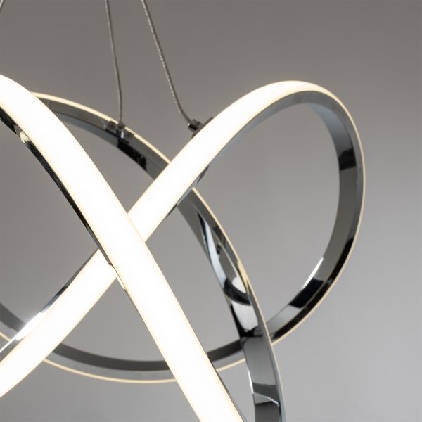 ONLI - LED Luster na lanku LOOP LED/40W/230V 4000K lesklý chróm