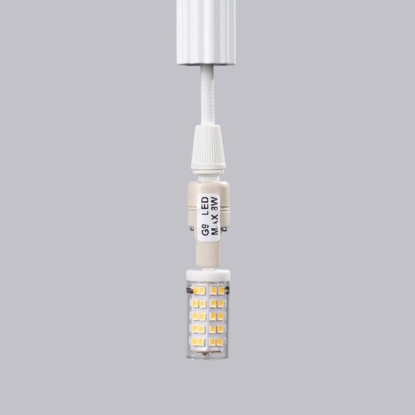 Sollux SL.1337 - Luster na lanku ARCHE 1xG9/8W/230V biela