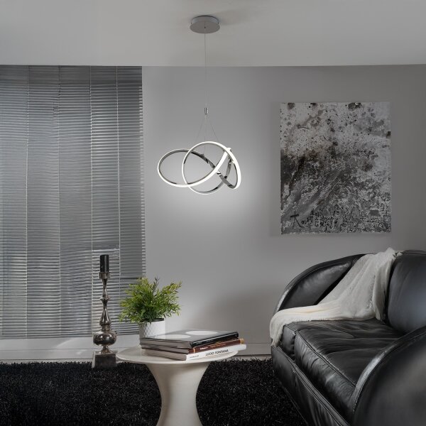 ONLI - LED Luster na lanku LOOP LED/40W/230V 4000K lesklý chróm