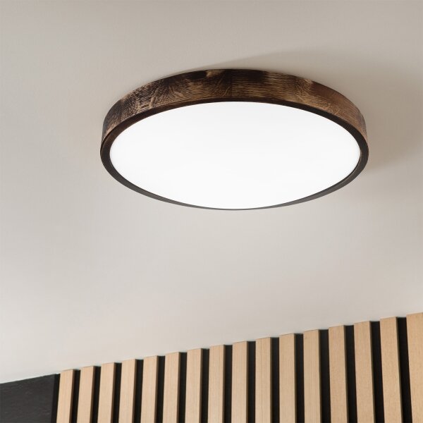 Brilagi - LED stropné svietidlo CARVALHO SLIM SMOKEY LED/36W/230V dub pr. 47,5 cm