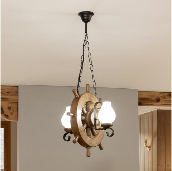 Brilagi - Luster na reťazi TIMONA 2xE14/40W/230V buk/orech