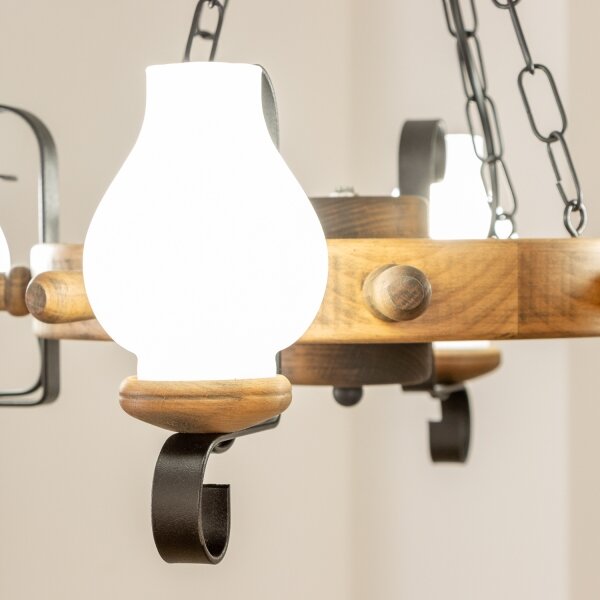Brilagi - Luster na reťazi TIMONA 4xE14/40W/230V pr. 50 cm buk