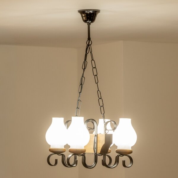 Brilagi - Luster na reťazi QUEEN 4xE14/40W/230V buk