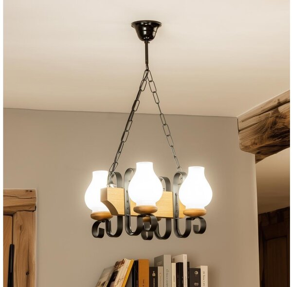 Brilagi - Luster na reťazi QUEEN 4xE14/40W/230V buk