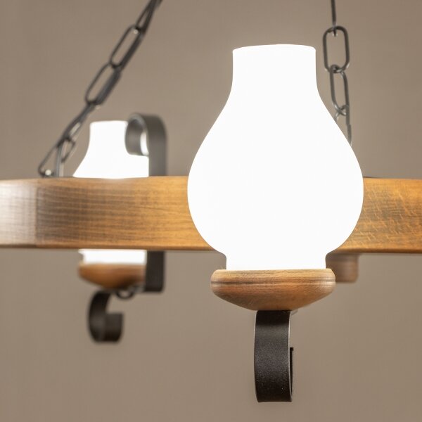 Brilagi - Luster na reťazi ROATA 5xE14/40W/230V pr. 70 cm buk