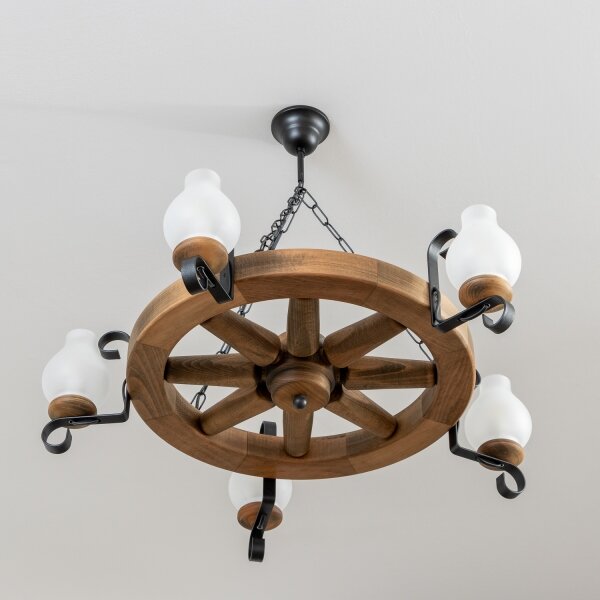 Brilagi - Luster na reťazi ROATA 5xE14/40W/230V pr. 70 cm buk