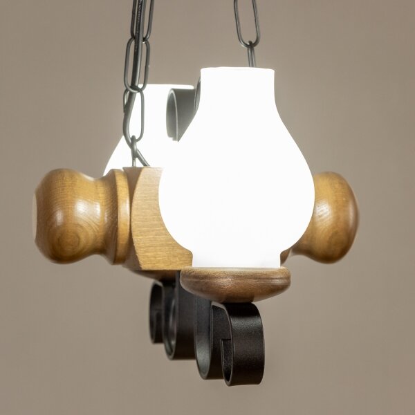 Brilagi - Luster na reťazi RUSTIC 2xE14/40W/230V buk/orech