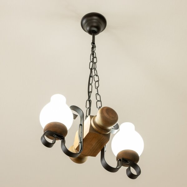Brilagi - Luster na reťazi RUSTIC 2xE14/40W/230V buk