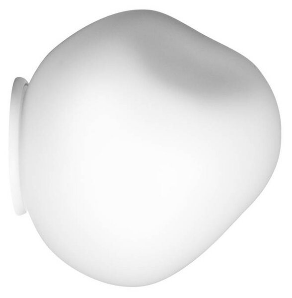 Stropné svietidlo Foscarini Hoba Piccola, Ø 12 cm, biele, sklo